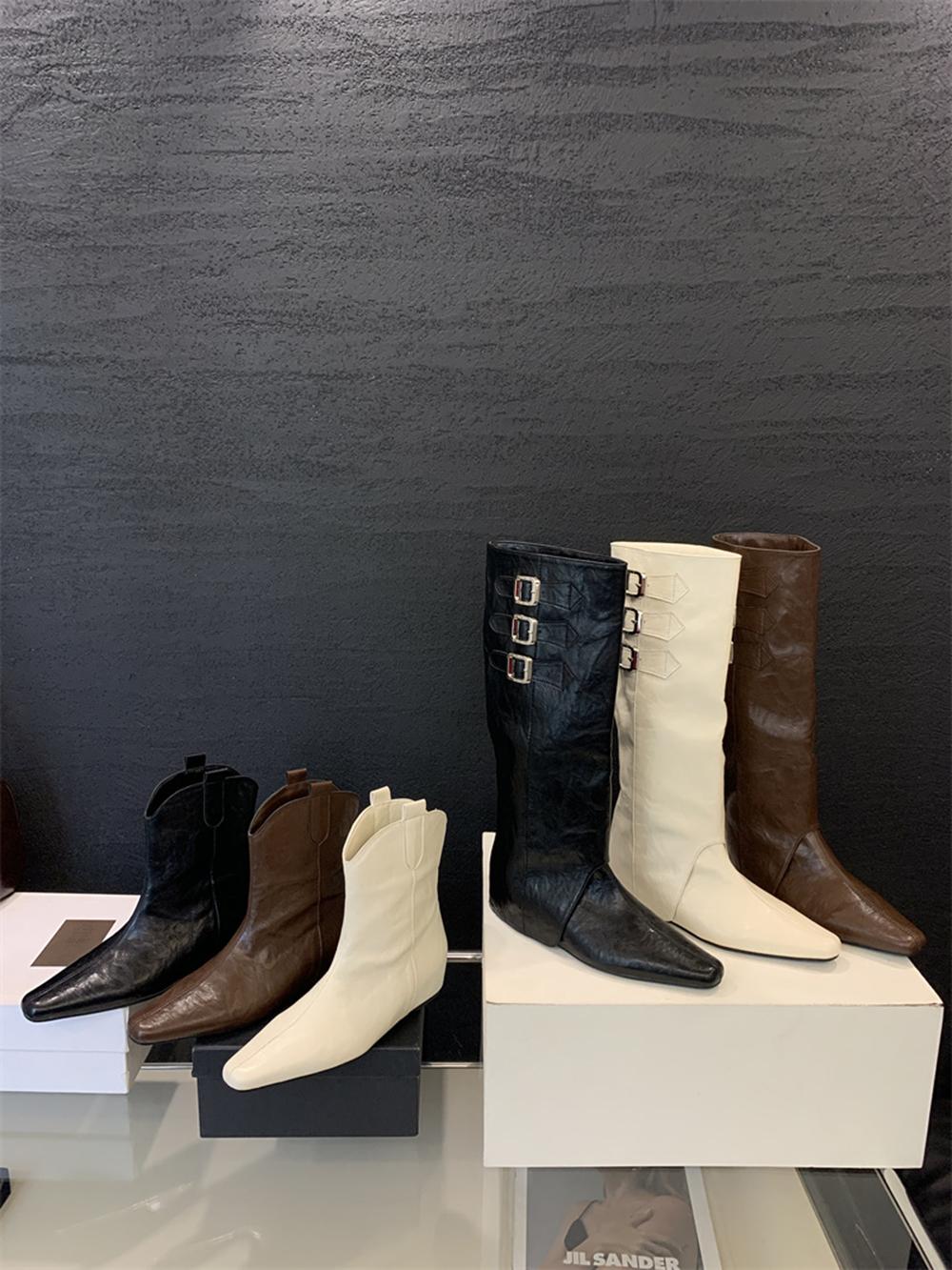 мода Острый Носок Женские Сапоги до Колена Челси Ботас 2024 Новые Поступления Модные — фото 7