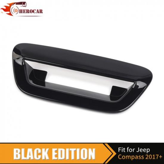 Black Tailgate Rear Door Handle Cover Shell For Jeep Compass 2017+ Accessories