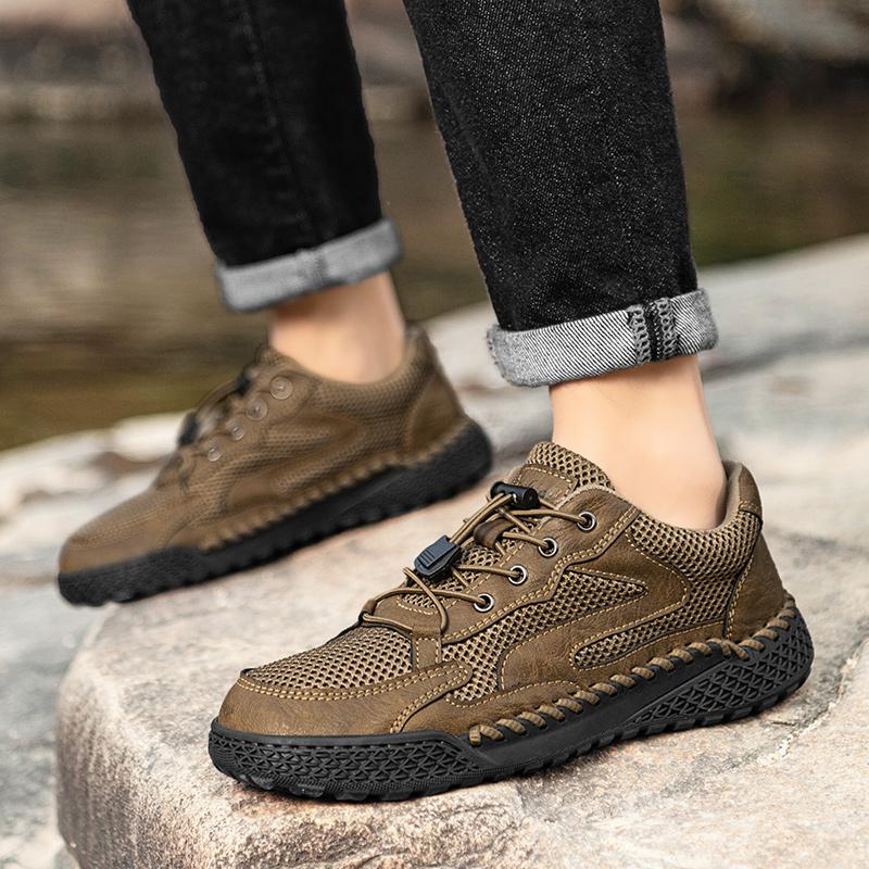 Man Walking Trainers All-match Mesh Sneakers Men Designer Treking Footwear Comfortable Lace Up Casual Shoes Sport Shoes