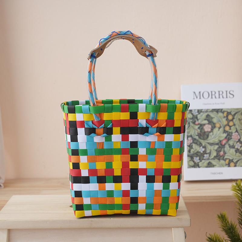 

Новая сумка-корзина ручной работы «Слон», дофаминовая клетка, маленькая квадратная сумка, корзина для пикника, подарочная сумка mouth length 23 bottom length 18 width 9 height 22