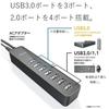 ELECOM USB3.0 Hub 7 Ports with AC Adapter (150cm) Self/Bus Compatible with Magnet Compatible with MacBook/Surface Pro/Chromebook and Other Laptops/Nin