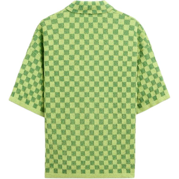 Zara Loose Comfortable Versatile Simple Short Sleeve Polo Shirt Men Tops Green 5755434-500