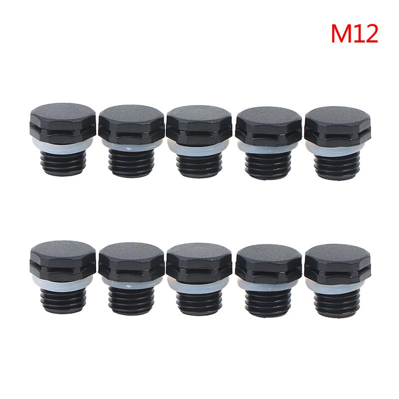 

10Pcs M12*1.5 Nylon Waterproof Air Vent Valve Screw In Protective Vent Plug M12x1.5