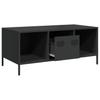 Black Coffee Table 101.5 x 50 x 43.5 cm Cold Rolled Steel
