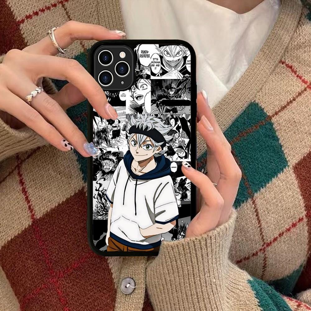 Black Clover Phone Case Silicone PC+TPU For For IPhone 11 12 13 14 15 16 Plus Pro Max Cover