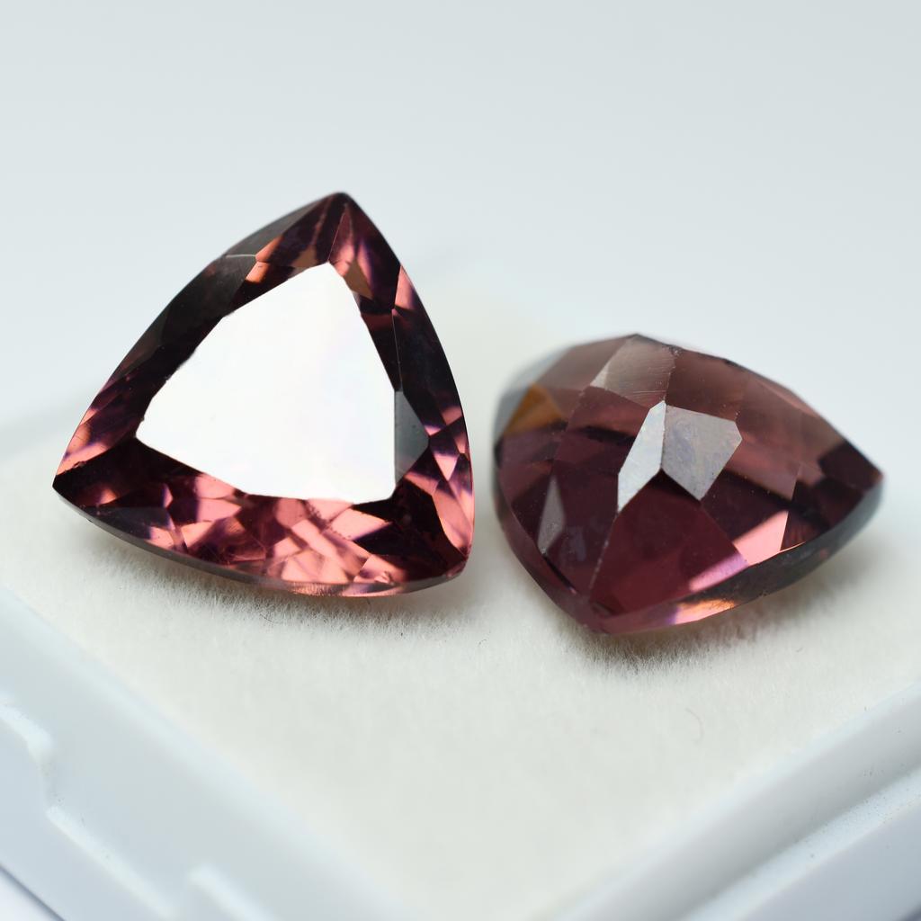 17.25 Ct Natural Trillion Cut Padparadscha Sapphire Loose Gemstone