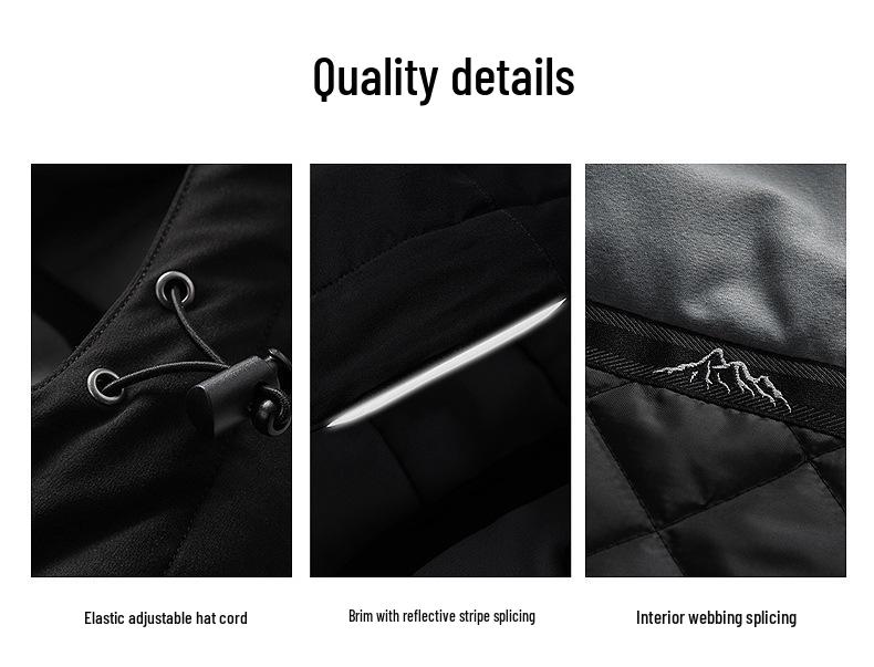 Smart Heated Hooded Ski Jacket - Warm, Thick Cotton for Winter Sports