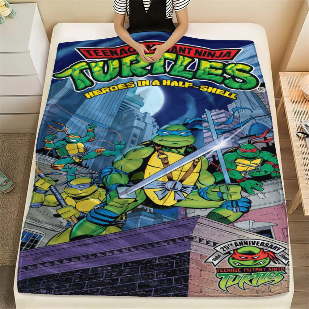 Teenage Mutant Ninja Turtles Poster Blanket Blanket Suitable For All Seasons Air Conditioning Blanket Digital Printing Sheet