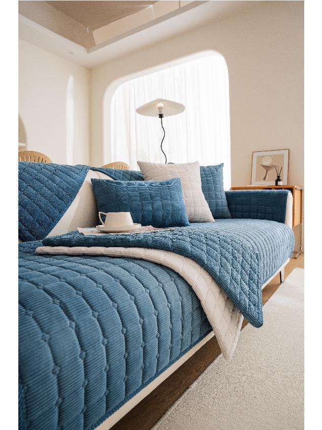 Nordic Pastoral Style Non-Slip Plush Sofa Cushions for All Seasons