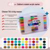 Acrylic Markers: 12, 48, 60, 80 Water-Based Colors for Student Art, Anime, Hand-Painting, Coloring, and Doodling.