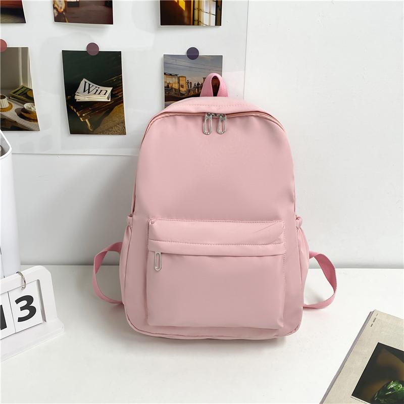 New Korean Style Large Capacity Versatile Backpack For Teen Girls Minimalist Solid Color School Bag Fashionable Student Backpack