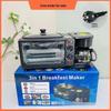 Multifunctional Breakfast Station: Toaster, Mini Oven & Coffee Maker