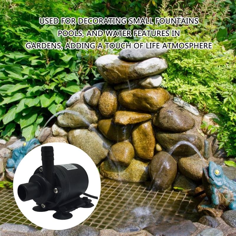 Small DC12V Solar Brushless Submerged  Water Pump Low Noise Submerged  Water Pump for Outdoor Decoration Use
