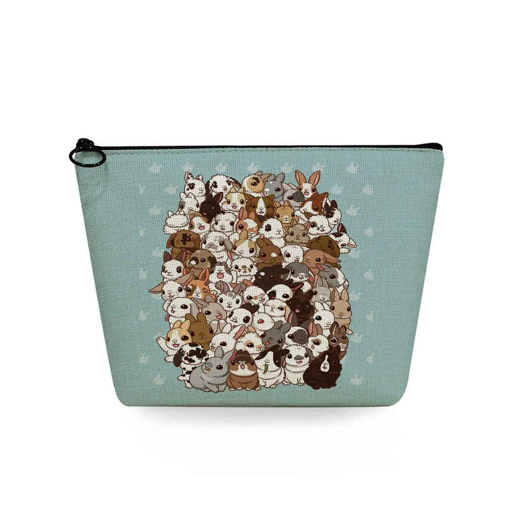 Women Cute Rabbit Print Cosmetic Bag Toiletries Organize Travel Storage Case 6790