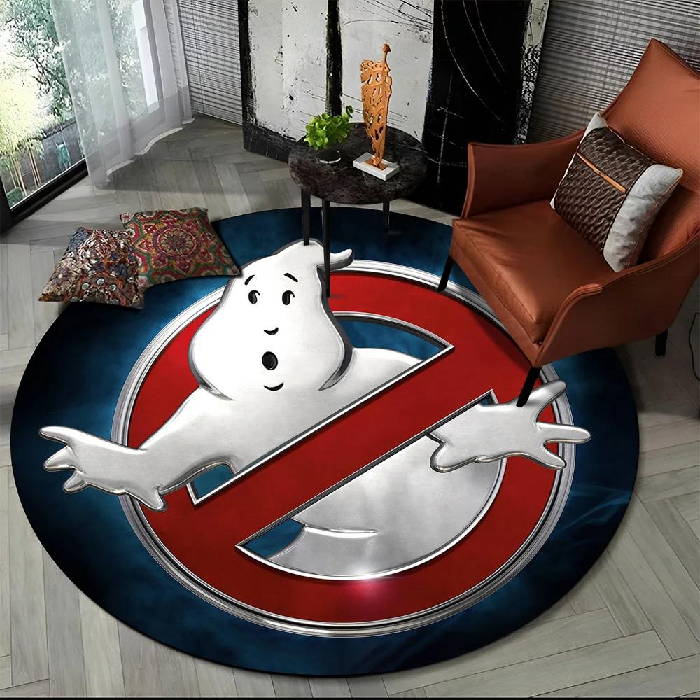 26 Style New G-Ghostbusters Horror Movie Cartoon Round Carpet Rug for Bedroom Living Room Sofa Decoration,pet Decor Floor Mat
