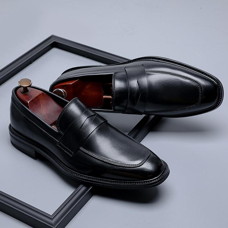New shoes men's European and American one-pedal business dress foot cover leather shoes loafers summer breathable versatile shoes 24305-R
