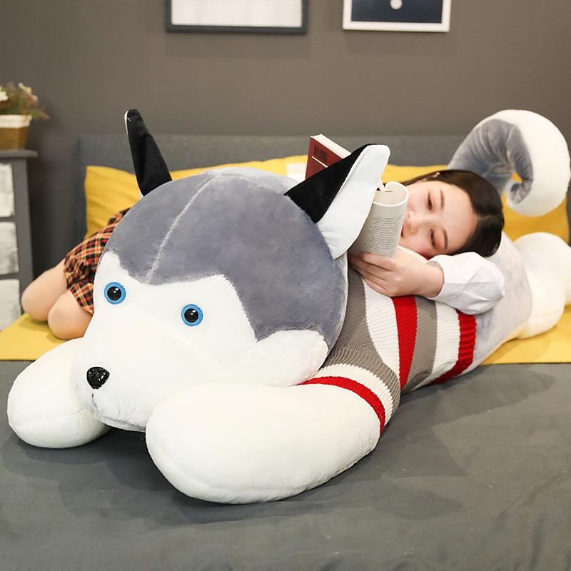 Huge Husky Bear Plush Doll - Cute Ragdoll Stuffed Animal Sleeping Pillow
