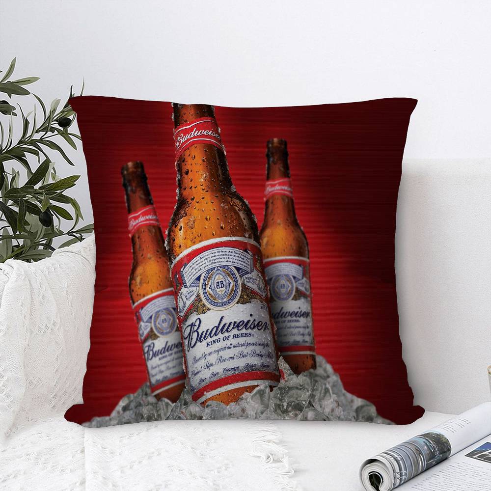 B-Budweisers Cushion Cover Polyester Sofa Cushions Decorative Throw Pillows Home Decoration Pillowcover