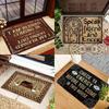 Blessed Coming Country Home Pattern Small Carpet Floor Doormat Non-Slip Soft Modern Stylish for House Entrance Mat