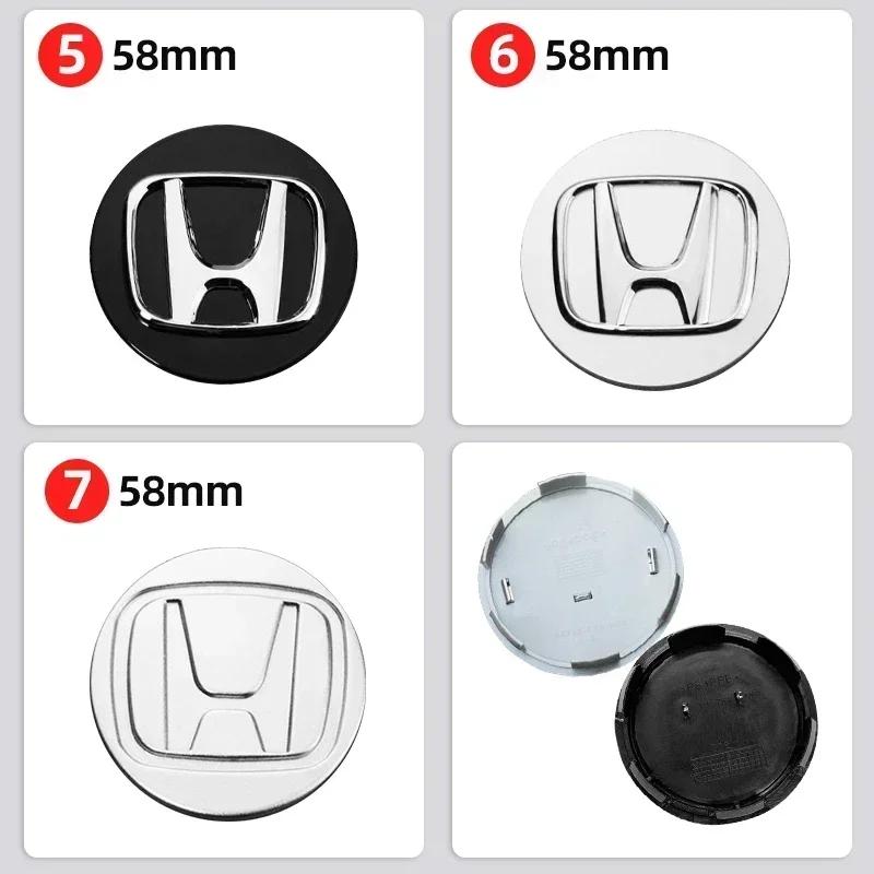 58MM/69MM Car Wheel Center Hub Cover Cap Badge Logo for Honda CR-V STEPWGN Civic Accord City XR-V Envix ODYSSEY VEZEL Fit