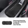 Carbon Fiber Armrest Storage Box Mat Cover For Subaru BRZ Toyota 86 2017-