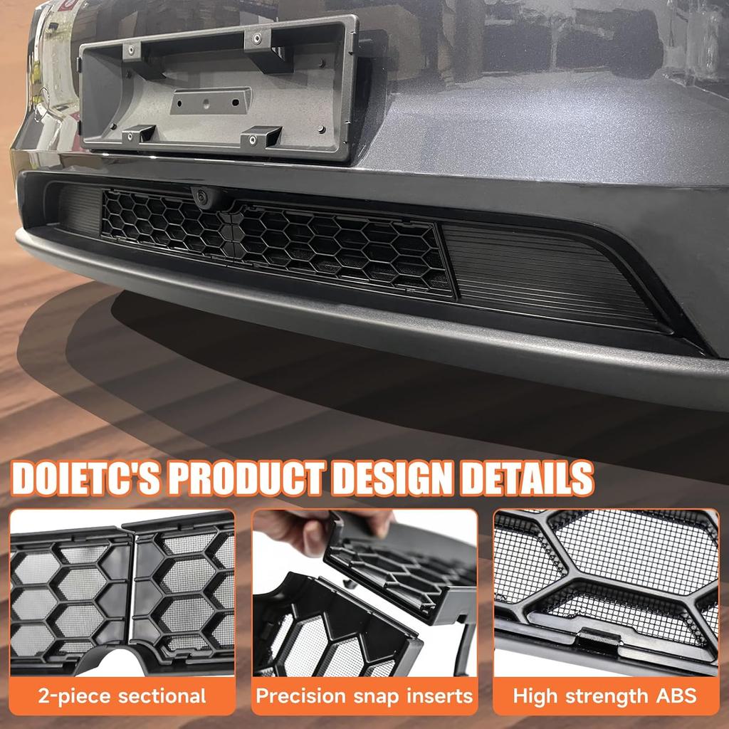 Front Grill Guard Grille Inserts Mesh for Tesla Model Y Juniper Launch Model 3 2026 2026 Air Inlet Vent Cover Bumper Accessories