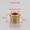 Brass Brass Hex Bushing 1/8 1/4 3/8 1/2 3/4 Water Gas Adapter Coupler Reducer Pipe Fitting