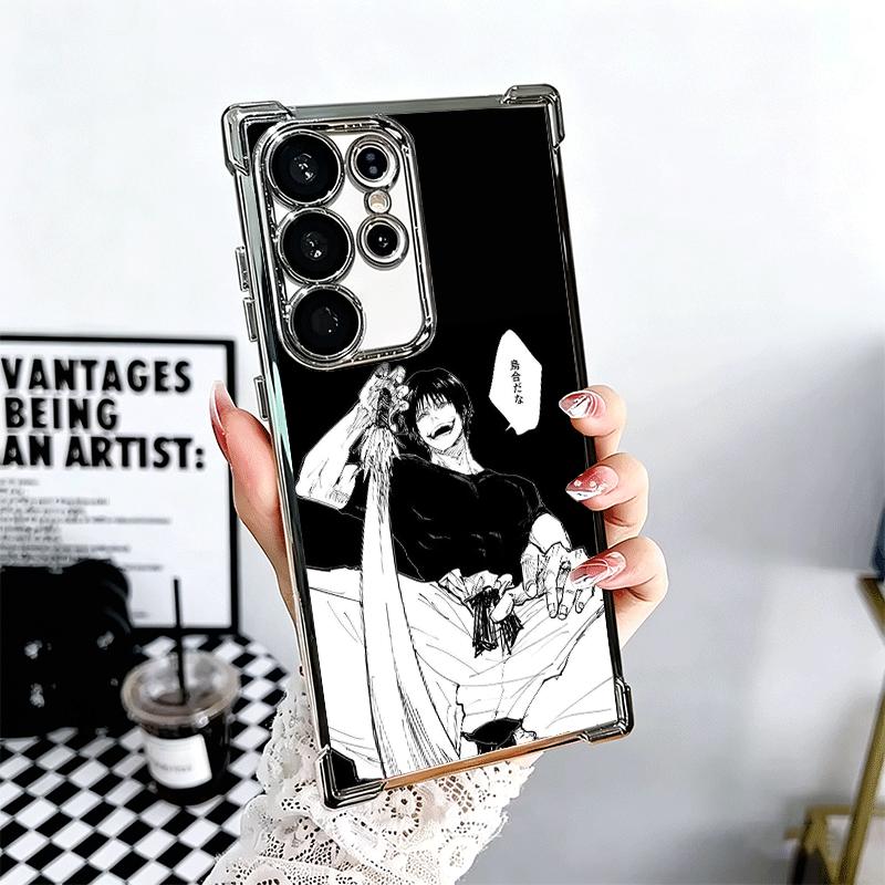 Anime Fushiguro Toji JUJUSU Plating Phone Case For Samsung Galaxy S24 S25 FE S26 Edge S23 Ultra S22 S21 Plus S20 Anti-Fall Airab