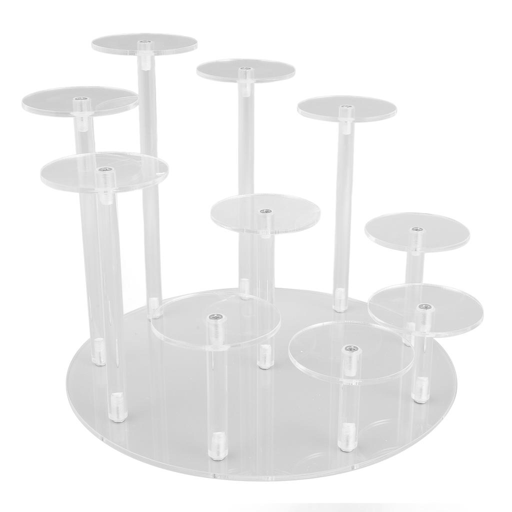 Suport de prezentare pentru cupcakes 10 coloane acrilic transparent pentru masa de desert pentru petrecere