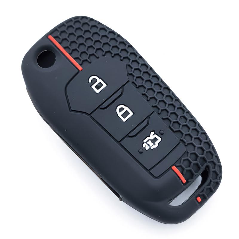 3 Button Silicone Car Remote Key Case Cover For Ford Figo  Mondeo 5 Ecosport Puma  Fiesta Mk8 Everest Ranger Accessories