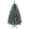 Artificial Christmas Tree 150 Cm with 581 Snow-Covered Branches 44 Pinecones and Foldable Metal Stand Easy Assembly Green
