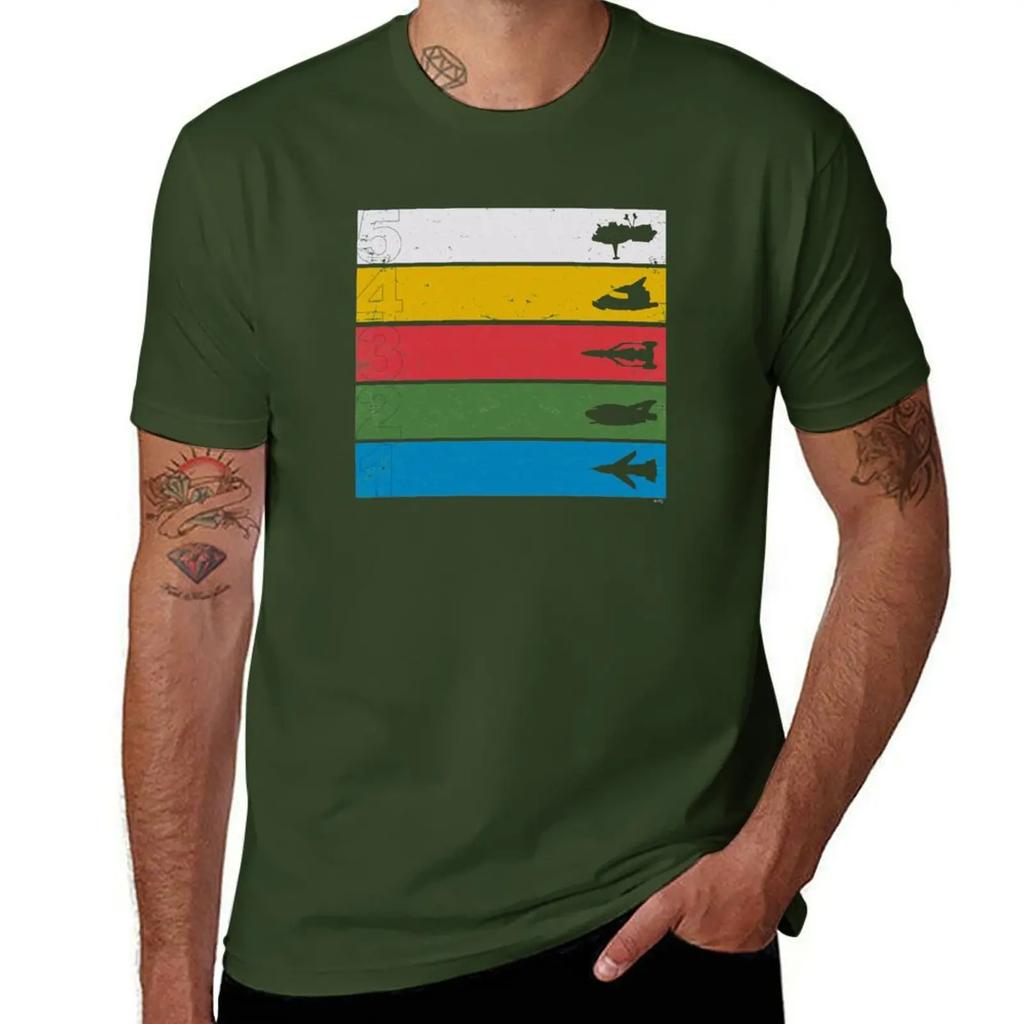 Thunderbirds Classic - Birds Silhouettes on Stripes T-Shirt cute tops plus size tops fitted t shirts for