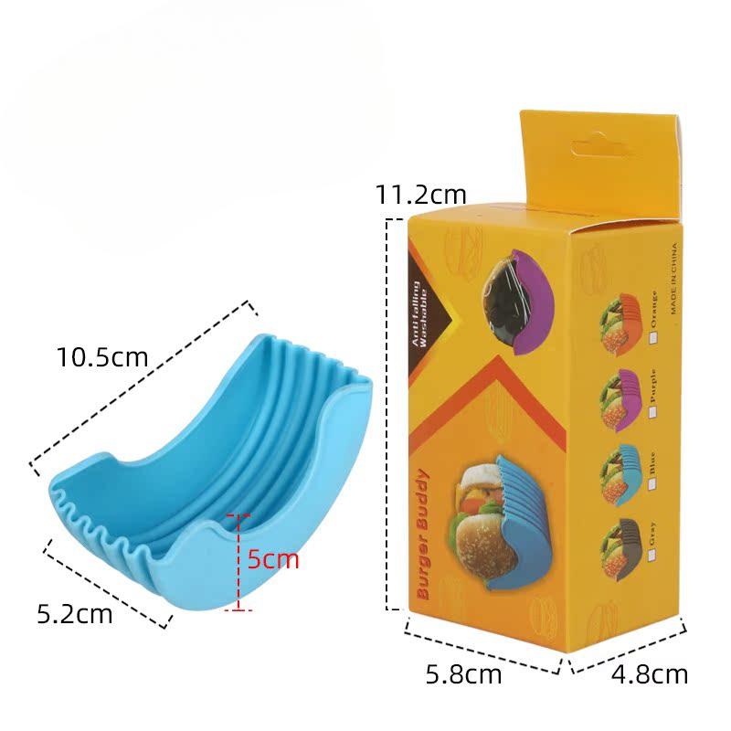 Una Caja Fija para Hamburguesa con Clip de Silicona Retráctil Anticaída Una Caja para Hamburguesa de Comida sin Contacto