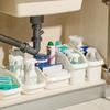 Vielseitige weiße Kunststoff-Aufbewahrungsbox, platzsparender Unterschrank-Organizer für Küche, Schlafzimmer & Büro - Mehrfach verwendbarer Hängekorb für Kosmetika