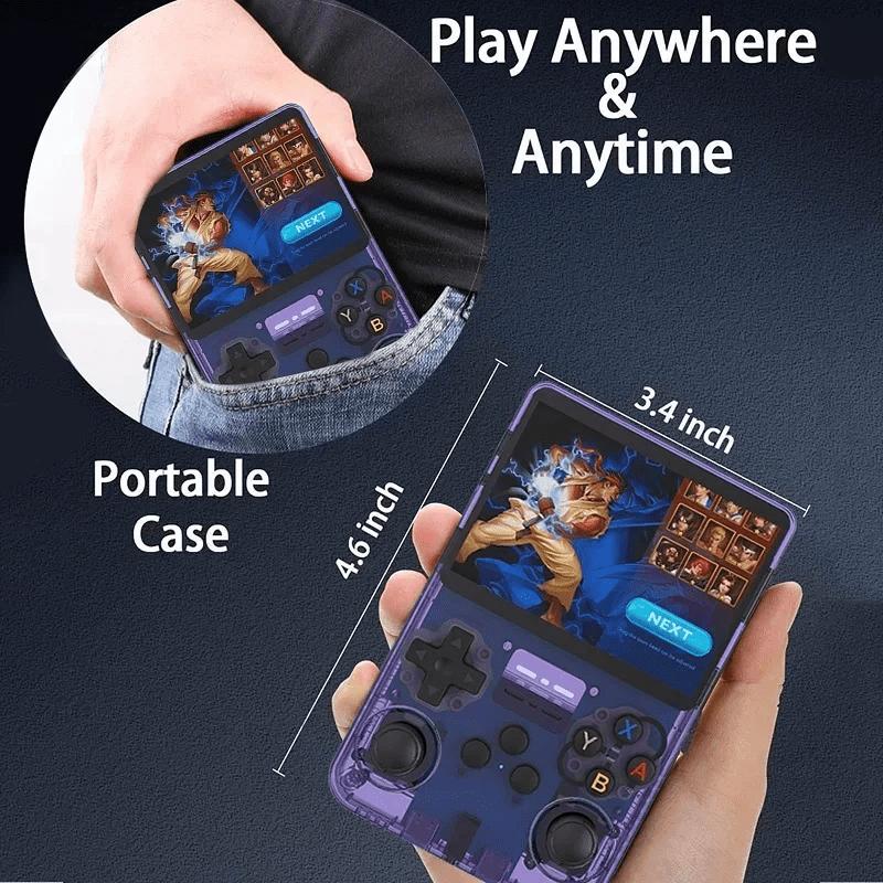 R36S Handheld-Spielekonsole, 3,5-Zoll-IPS-Bildschirm, 128 GB, 20.000 klassische Retro-Spielekonsolen, Linux-System, tragbarer Taschen-Videospiel-Player