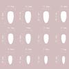 Almond False Nail for Women Silver and Pink Artificial Nail with Cross Decor for Women and Girls Nail Decoration