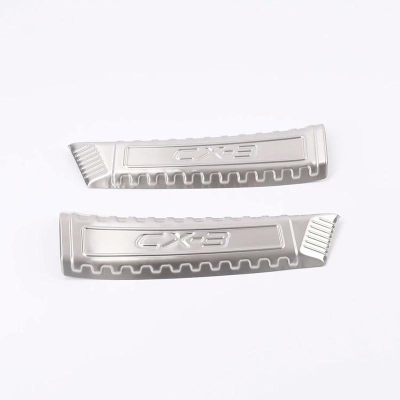 For Mazda CX3 Cx-3 Cx3 Car bumper foot plate Cover Protector Styling Auto Trunk inner Threshold Trim Stickers Accessories 2018