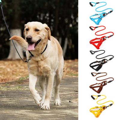 Hundegeschirr mit Leine, Hundetrainingsweste, Führstrick mit weich gepolstertem Griff, Haustier-Traktionszubehör für kleine und mittelgroße Hunde und Katzen