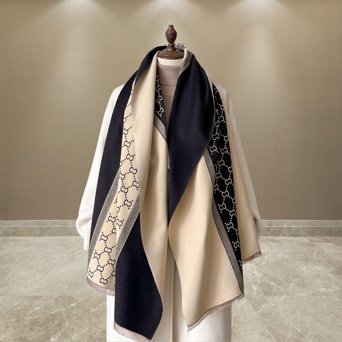 

Женский толстый теплый шарф с изображением пейзажа: Имитация кашемира для офисных и модных воротников 180*65 cm