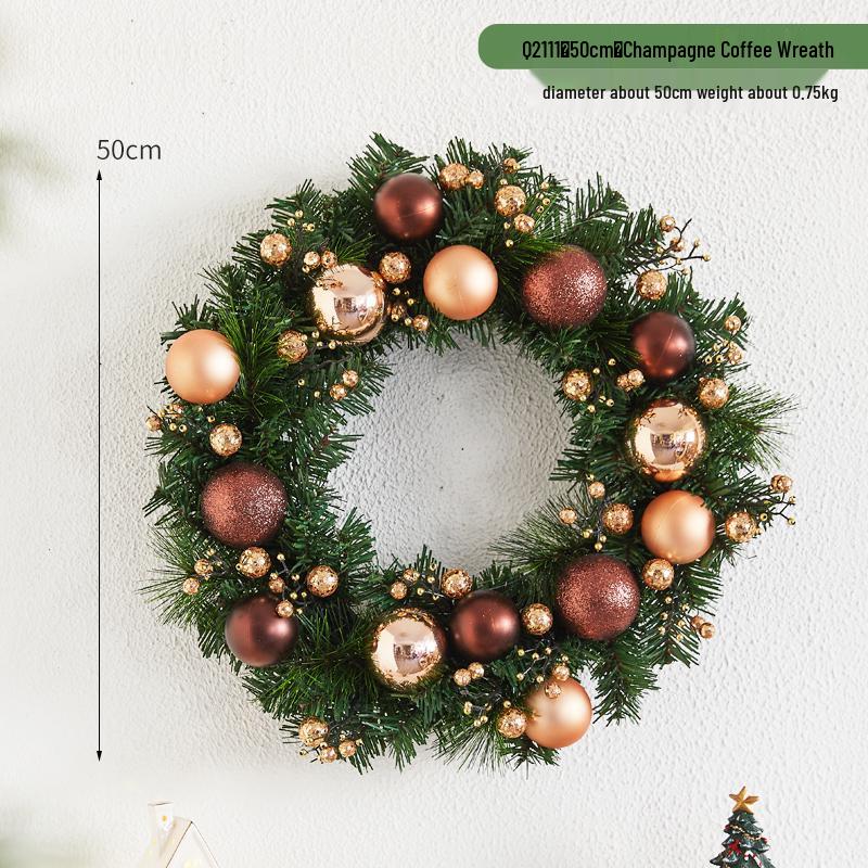 Creative Christmas Door & Window Wreath - Rattan Wall Hanging Ornament for Holiday Decor