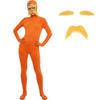 The Lorax Orange Full Face Puffy Skirt Zentai Set, Halloween Funny Party Performance Costume
