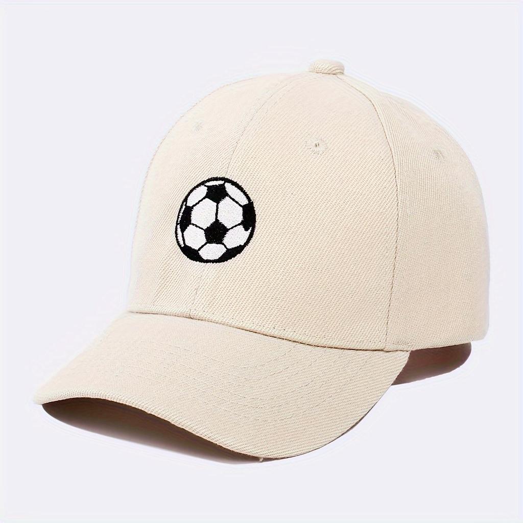 Youngsters's Embroidered Soccer Baseball Cap, Outdoor Sports Sun Hat, Suitable for Ages 8-12