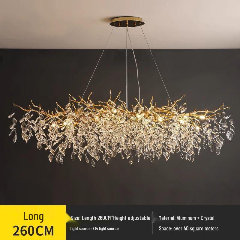 Elegant French Crystal Chandelier for Grand Duplex Living Room