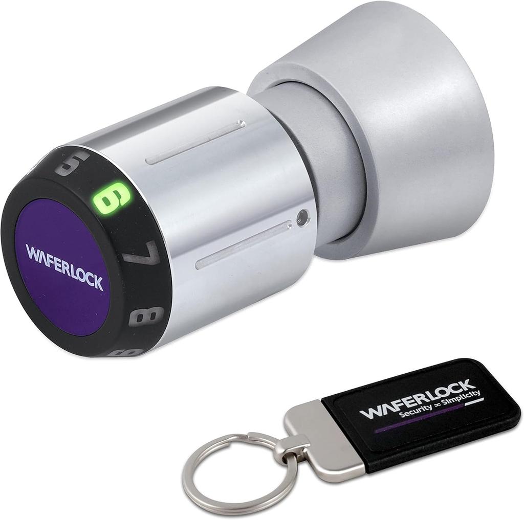 Cilindru inteligent WAFERLOCK compatibil cu ușă rezistentă la apă IP68 și cheie tag IC auxiliară, card IC deblocare cu PIN fără construcție potrivit pentru închiriere închiriere
