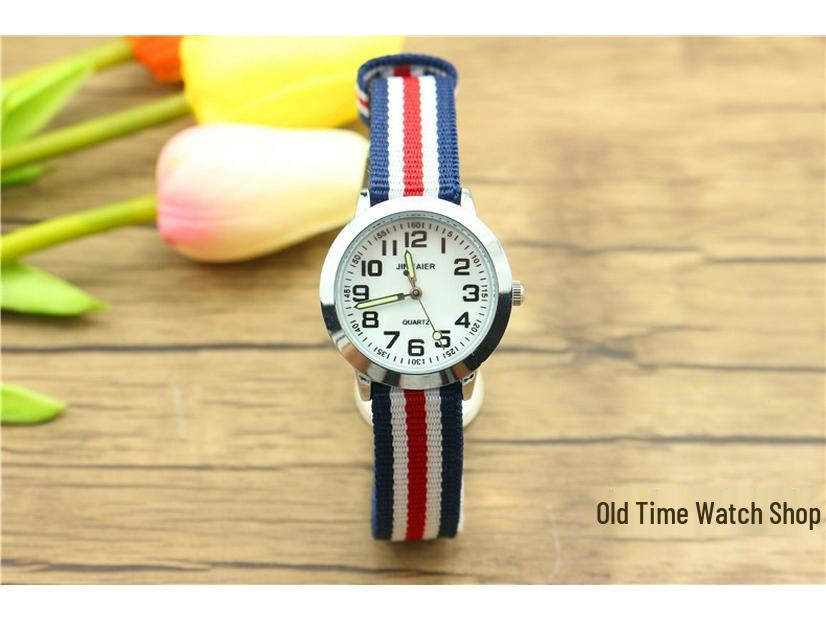 Kids' Casual Sports Digital Quartz Watch with Luminous Hands and Nylon Strap