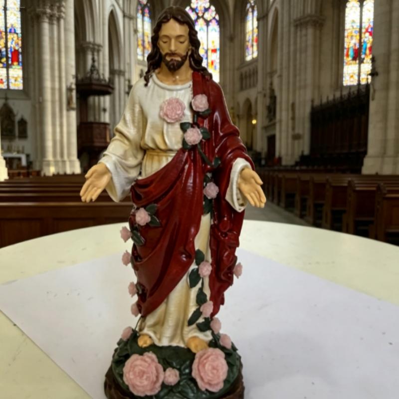 Resin Jesus Christ Collectible Figure Blessed Blessing Jesus Catholic Religious Statue For Christian Prayer Altar Gift Home Deco