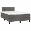 Maison Exclusive - Sommier à lattes de lit avec matelas LED gris foncé 120x190 cm