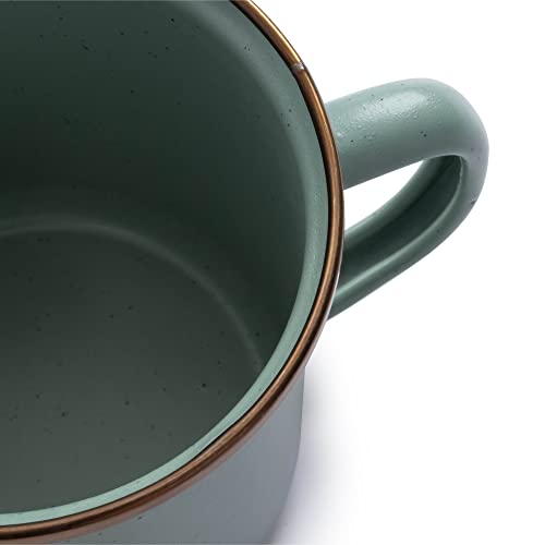 BAREBONES Enamel Cups, Set of 2 [Official Japanese Distributor] (Enamel Cups, Mint Green)