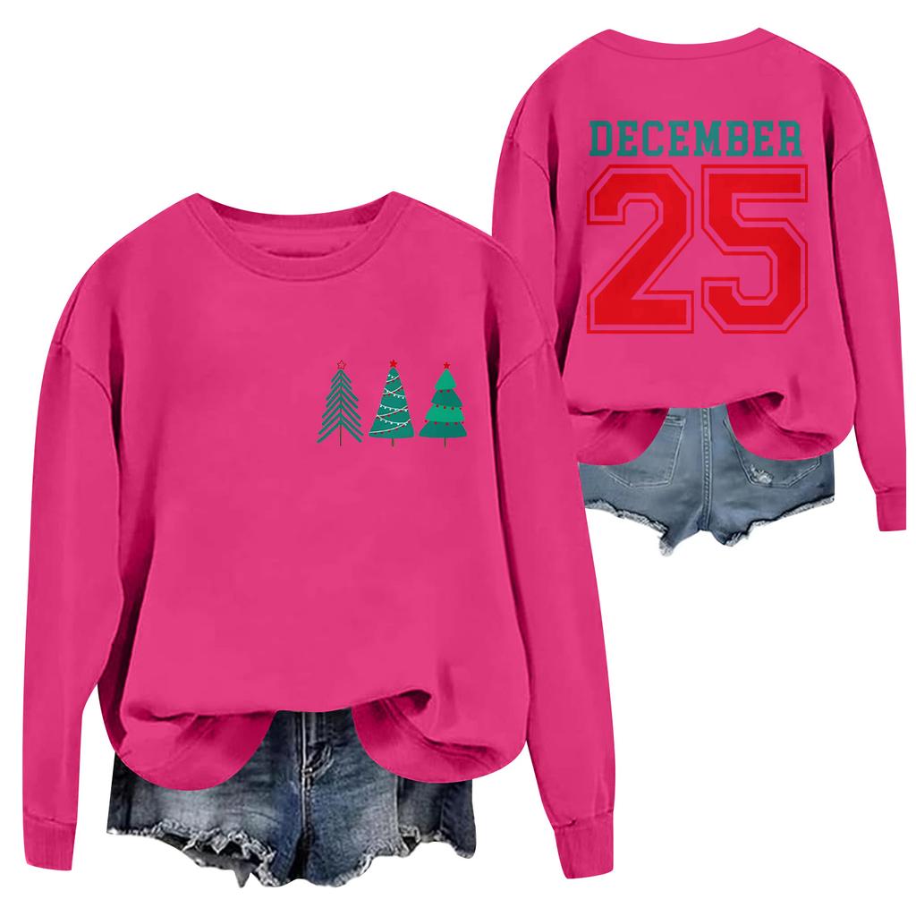 Christmas T-Shirts And Sweatshirts, Women'S Sweatshirts, Long-Sleeved Pullover Sweatshirts, Women'S Long-Sleeved Tops