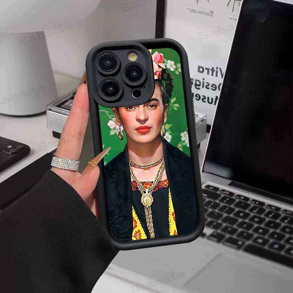 Fashion F-Frida K-KahlosS Phone Case For IPhone 11 12 13 16 15 17 14 Pro Max Soft Funda Silicone Cover